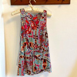 Anthroplogie “Leifnotes” Mosaic Silk Tank Blouse